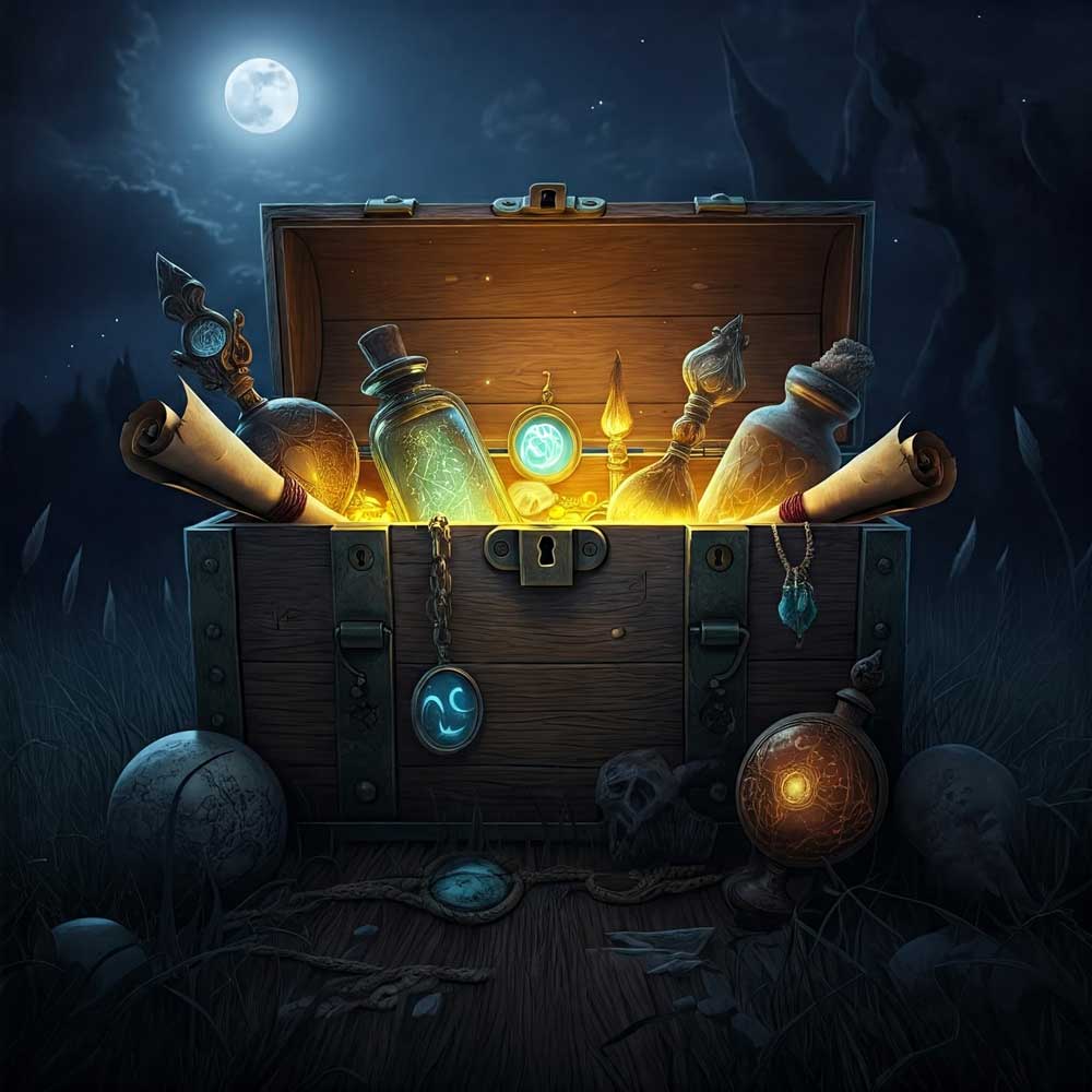 Treasure Chest Full of Mystical Treasures